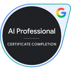 Бейдж Google AI Professional Certificate