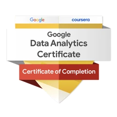Бейдж Google Data Analytics Professional Certificate